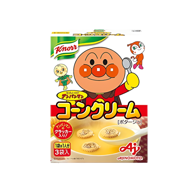 【クノール アンパンマン コーンクリーム】크노르 호빵맨 크림스프 3개입