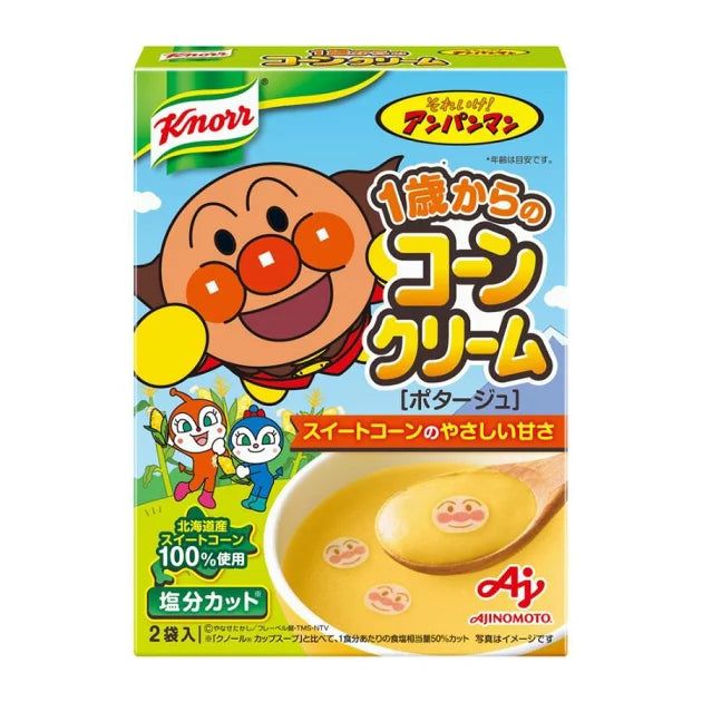 【クノール アンパンマン コーンクリーム】크노르 호빵맨 크림스프 2개입