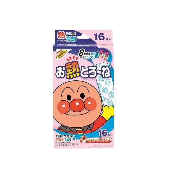 【お熱とろーね 冷却シート 16枚】무히 호빵맨 열 냉각 시트 16매입 / 열시트