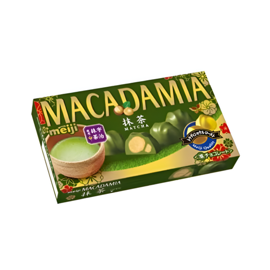 【明治 マカダミアチョコレート抹茶】메이지 마카다미아 초콜릿 말차 9개입