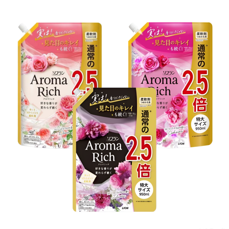 【ソフラン アロマリッチ】라이온 소프란  아로마리치 섬유유연제 950ml
