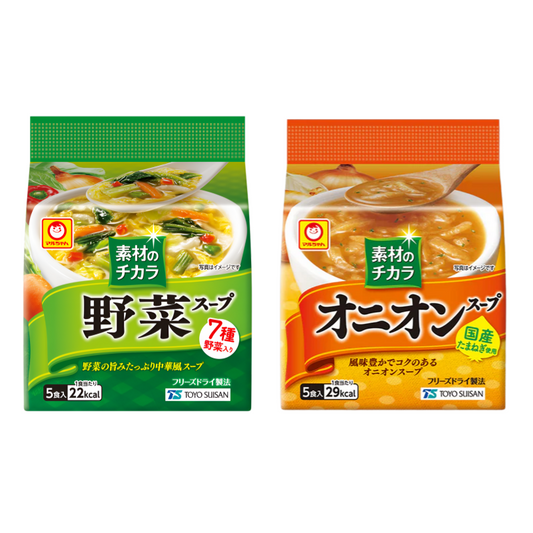 【まるちゃん 素材のチカラ】마루쨩 식재료의 힘 인스턴트 스프 5식