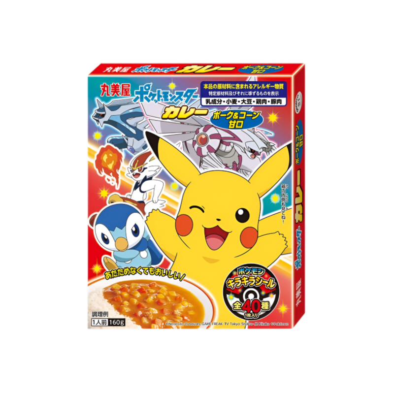 【丸美屋 ポケモンカレーポーク&コーン】포켓몬 카레 포크콘 순한맛 160g