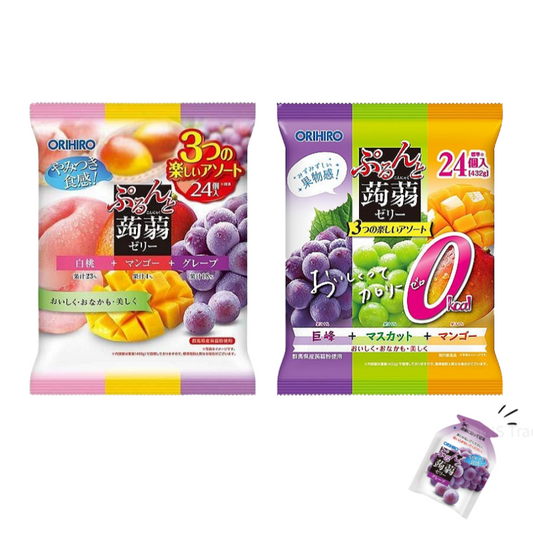 【ぷるんと蒟蒻ゼリー大袋】오리히로 곤약젤리 큰 봉지 24개입