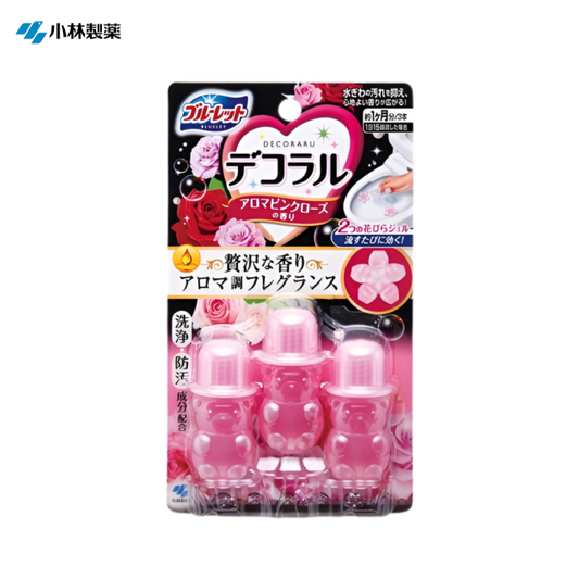 【ブルーレットデコラル】고바야시 블루렛 데코랄 아로마 핑크 로즈향 7.5g x 3 / 변기 세정제