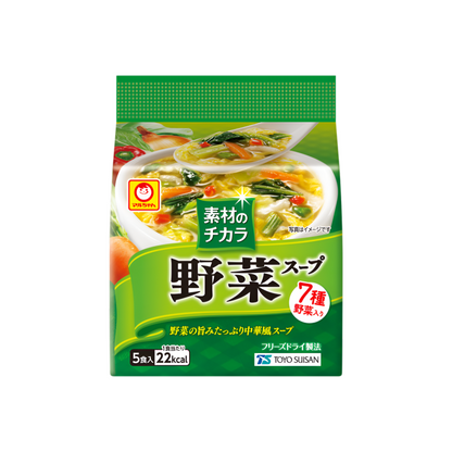 【まるちゃん 素材のチカラ】마루쨩 식재료의 힘 인스턴트 스프 5식