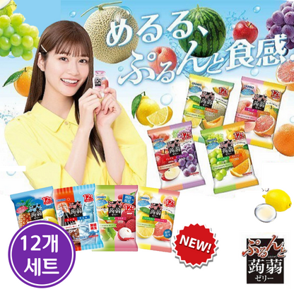 💥무료배송💥【ぷるんと蒟蒻ゼリー12pc】오리히로 곤약젤리 12봉지