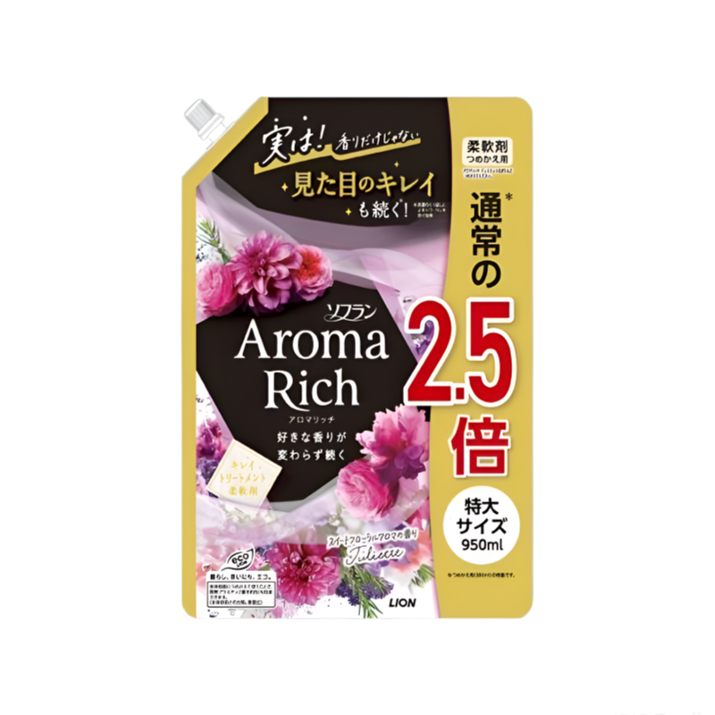 【ソフラン アロマリッチ】라이온 소프란  아로마리치 섬유유연제 950ml