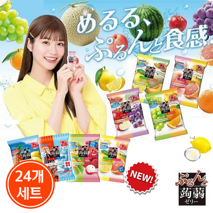 💥무료배송💥【ぷるんと蒟蒻ゼリー24pc】오리히로 곤약젤리 24봉지