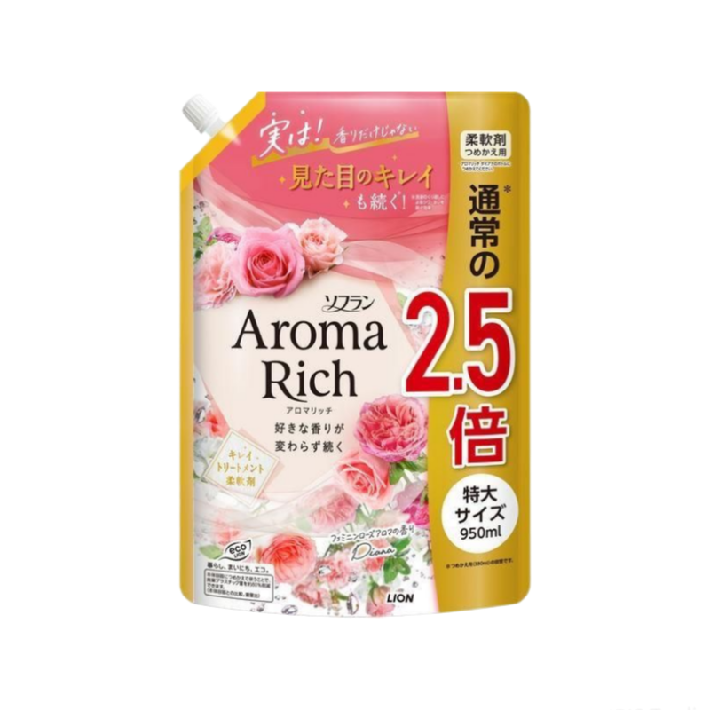 【ソフラン アロマリッチ】라이온 소프란  아로마리치 섬유유연제 950ml