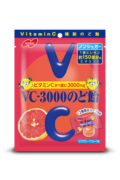 【VC-3000のど飴 】노벨 VC-3000 비타민목캔디 90g