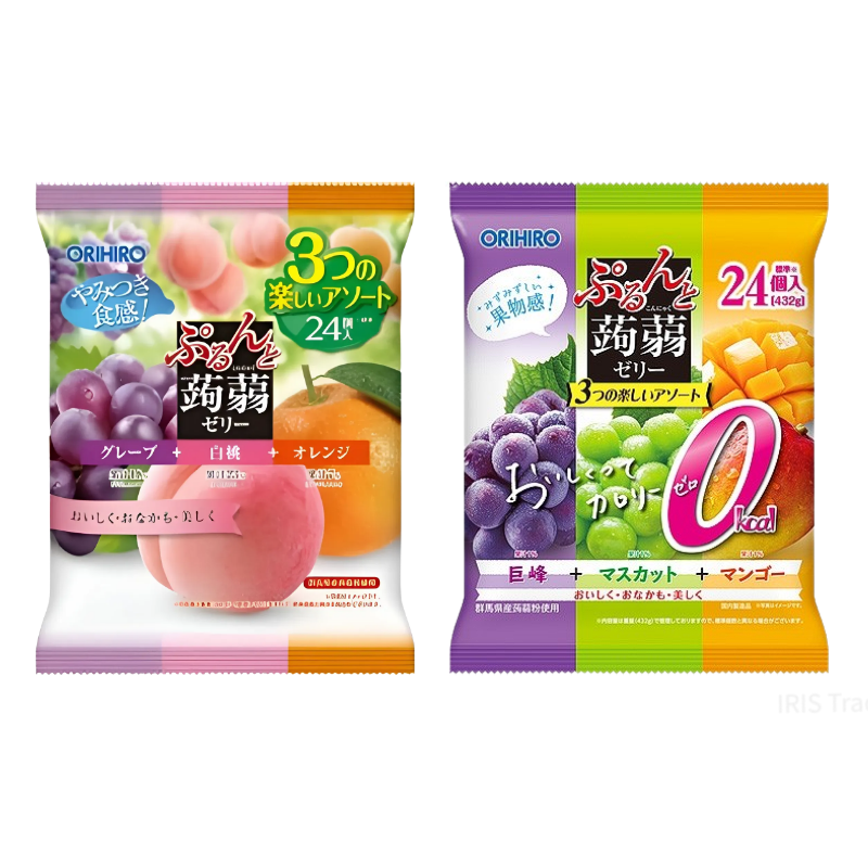 【ぷるんと蒟蒻ゼリー大袋】오리히로 곤약젤리 큰 봉지 24개입