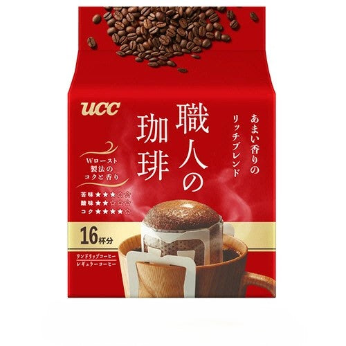 【UCC 職人の珈琲】UCC 장인의 커피 원드립커피 16개입