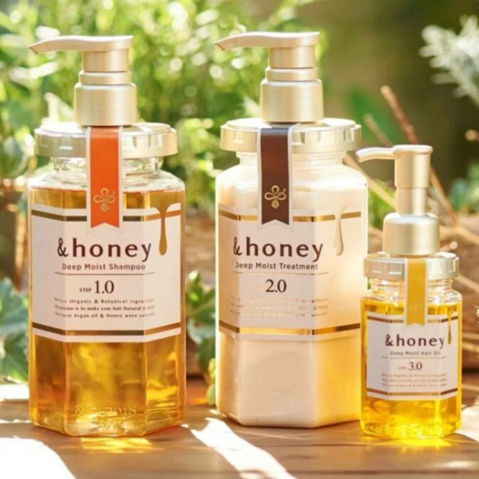 【&honey ディープモイスト】앤드허니 딥 모이스트 샴푸 1.0 / 트리트먼트 2.0
